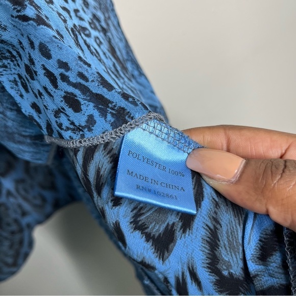 NEW Adore Women Duster Cardigan XL Snake‎ Animal Print Dip Dye Handkerchief Gray - Picture 9 of 9